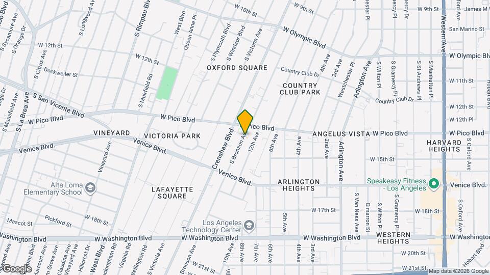 1328 S Bronson Ave Map and Location Details