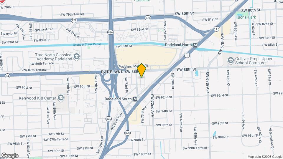 Downtown Dadeland Apartments Mapa y Detalles de la Ubicación