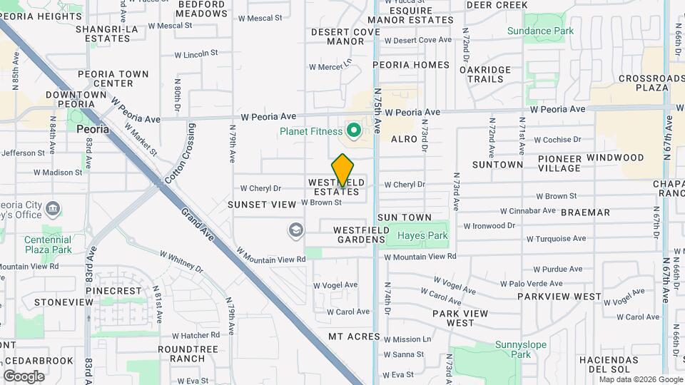 7543 W Cheryl Dr Map and Location Details