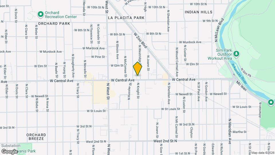 3604 W Central Ave Map and Location Details