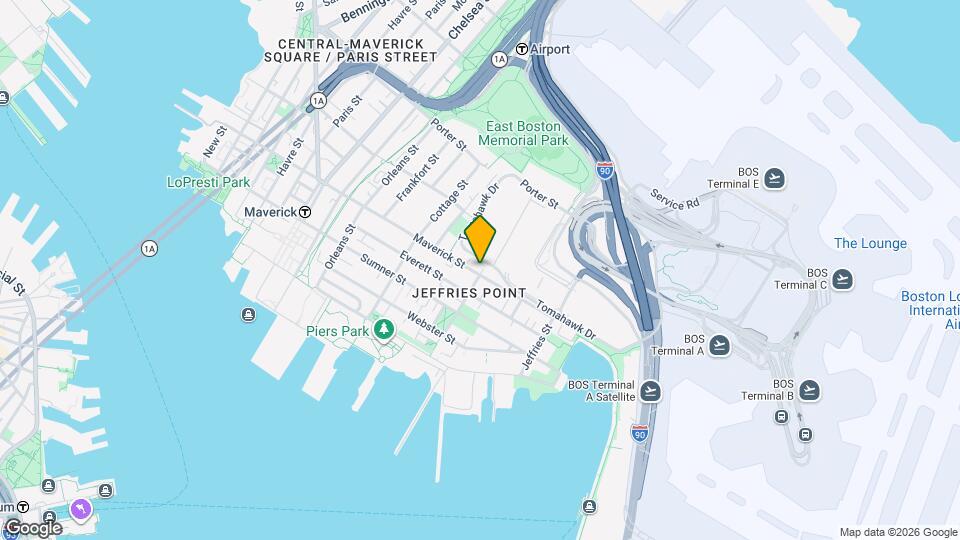 306 Maverick St Map and Location Details