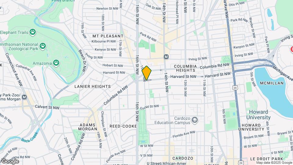 1476 Harvard St NW Map and Location Details
