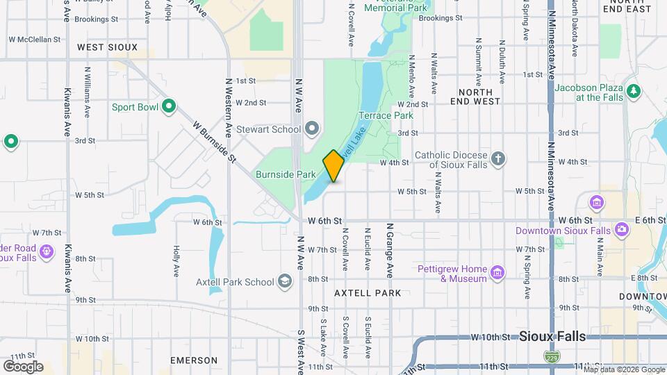 1304 W 5th St Map and Location Details