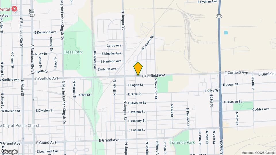 1311 E Garfield Ave Map and Location Details