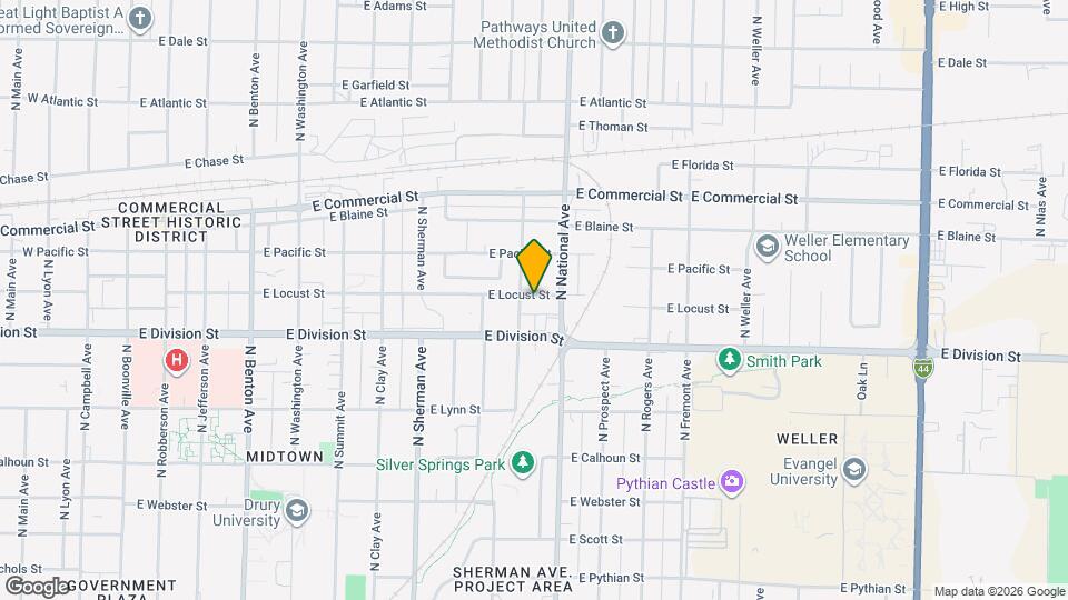 1112 E Locust St Map and Location Details