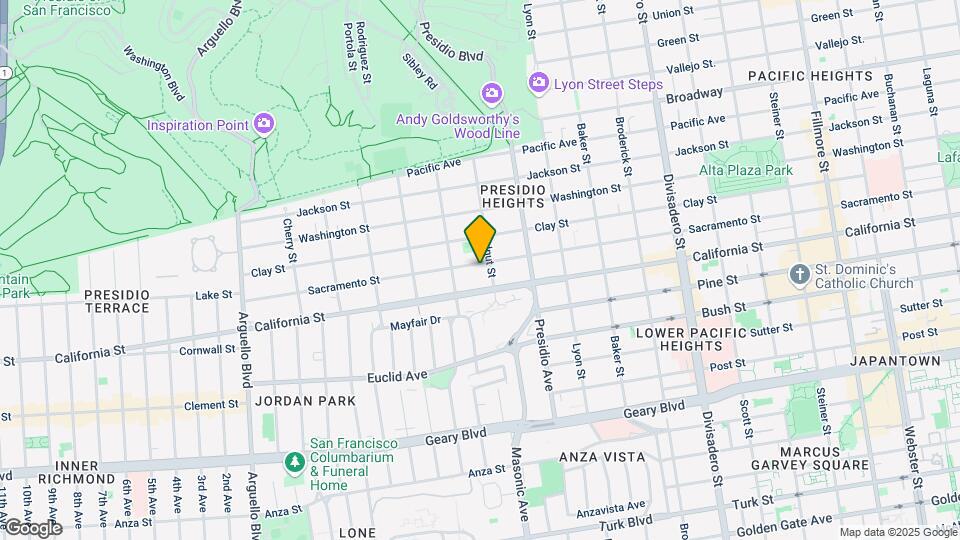 3425 Sacramento St Map and Location Details