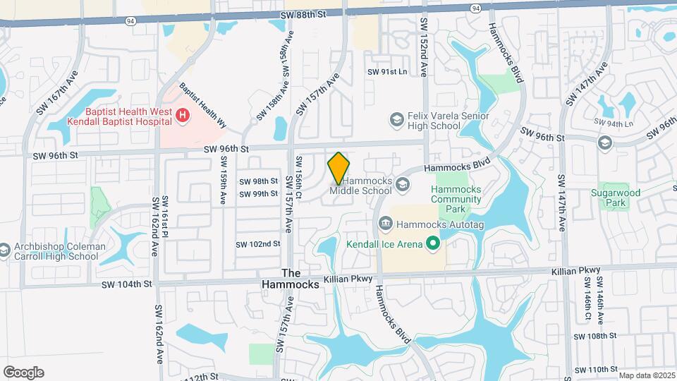 9912 SW 154th Ct Map and Location Details