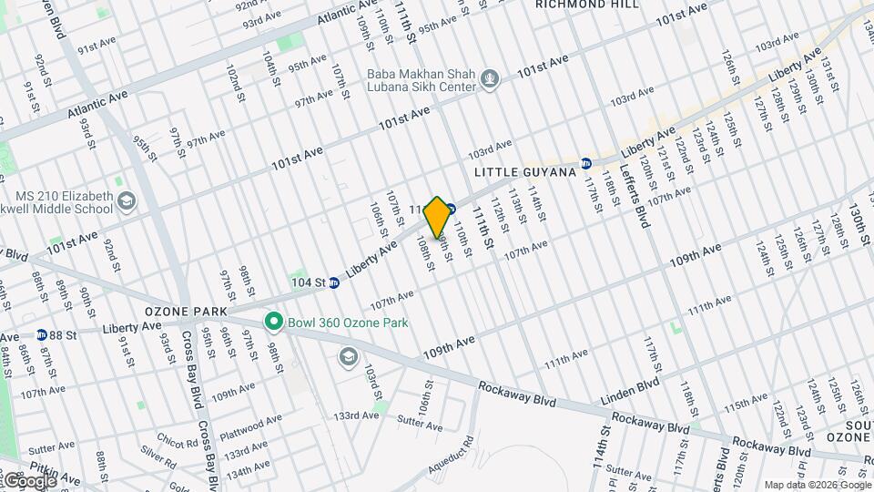 104-36 109th St Mapa y Detalles de la Ubicación