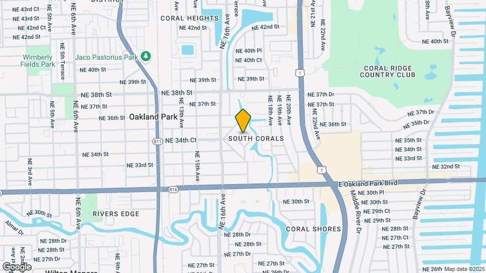 3468 NE 17th Ave Map and Location Details