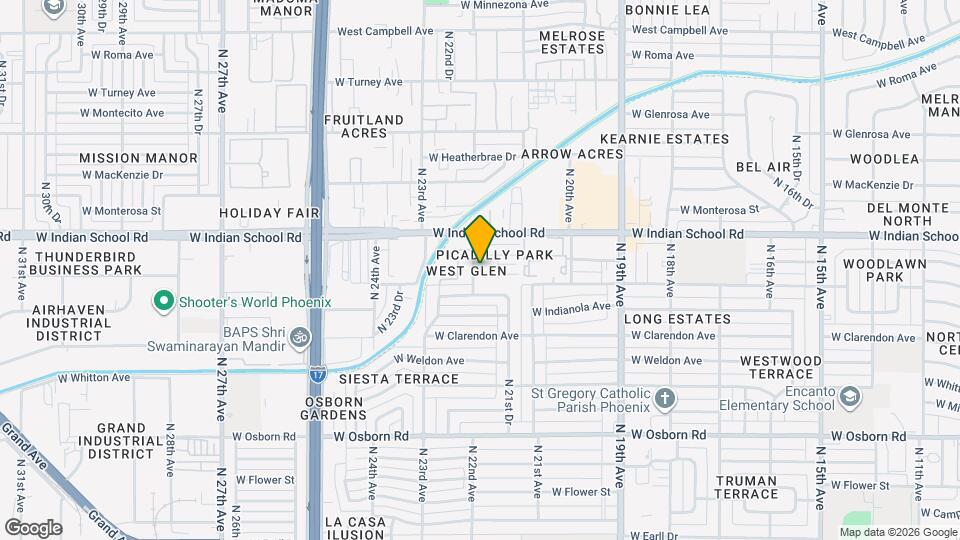 4019 N 22nd Ave Map and Location Details