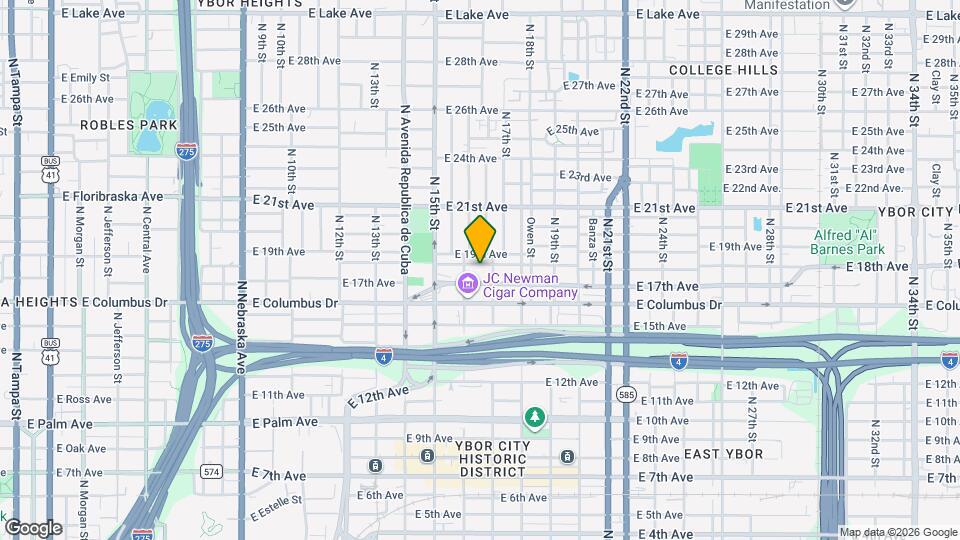 1611 E 18th Ave Mapa y Detalles de la Ubicación