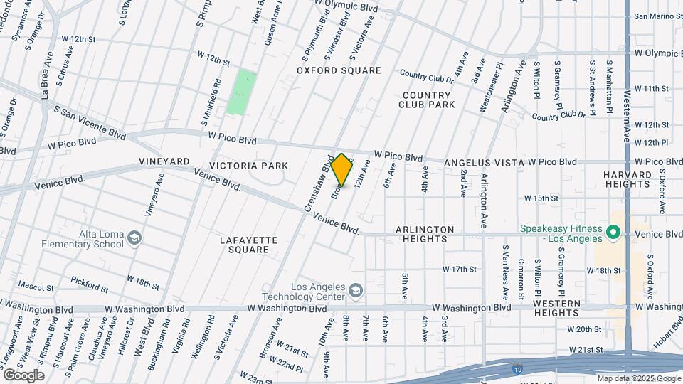 1426 S Bronson Ave Mapa y Detalles de la Ubicación
