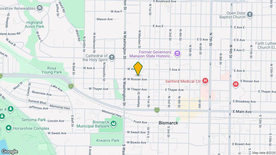 408 N Mandan St Map and Location Details