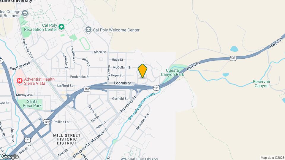 2155 Santa Ynez Ave Map and Location Details