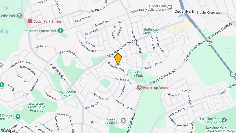 612 Brookside Pass Map and Location Details