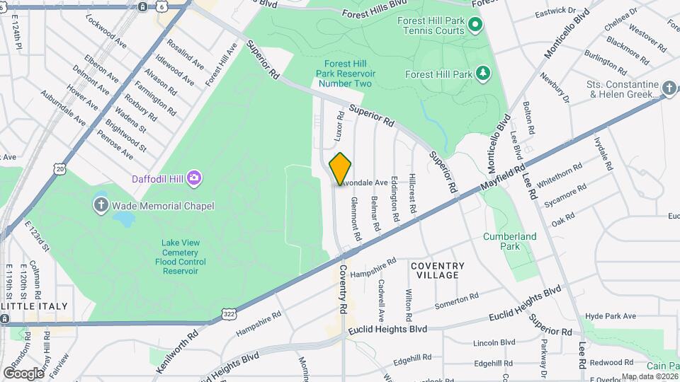 1641 Coventry Rd Map and Location Details