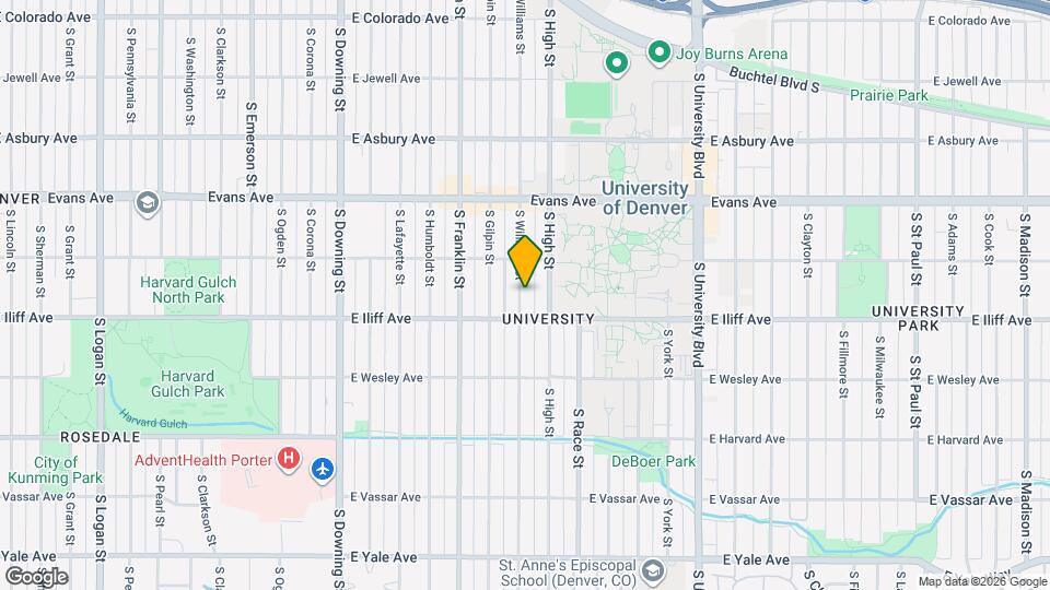 2250 S Williams St Mapa y Detalles de la Ubicación