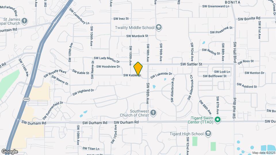 9920 SW Kable St Map and Location Details