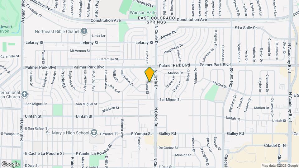 1333 Yuma St Map and Location Details