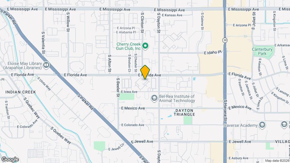 9510 E Florida Ave Map and Location Details