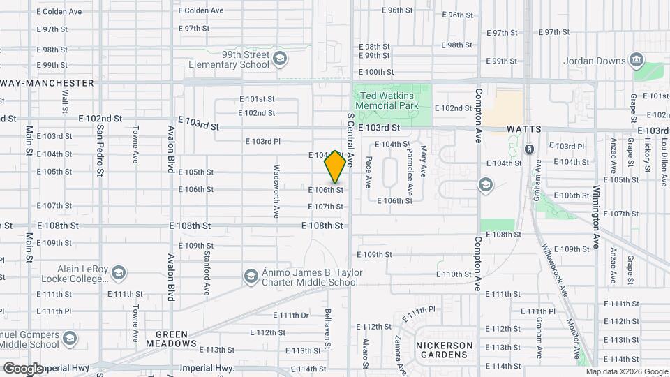 1145 E 106th St Map and Location Details