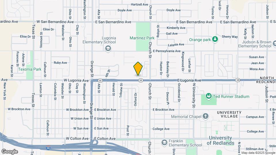 605 E Lugonia Ave Map and Location Details