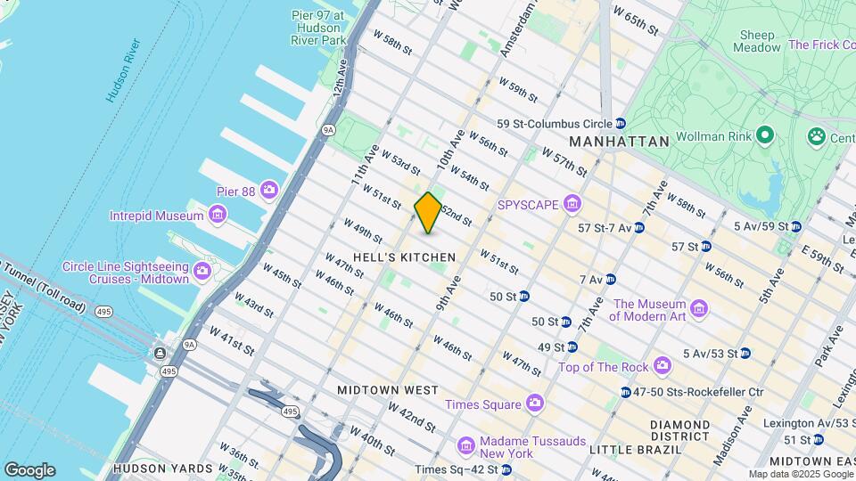 441 443 West 50 Street Map and Location Details