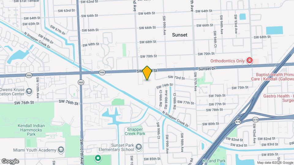 7320 SW 100th Ct Map and Location Details