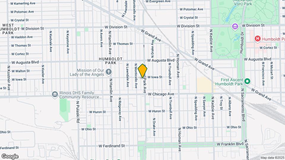 852 N Central Park Ave, Unit G Map and Location Details
