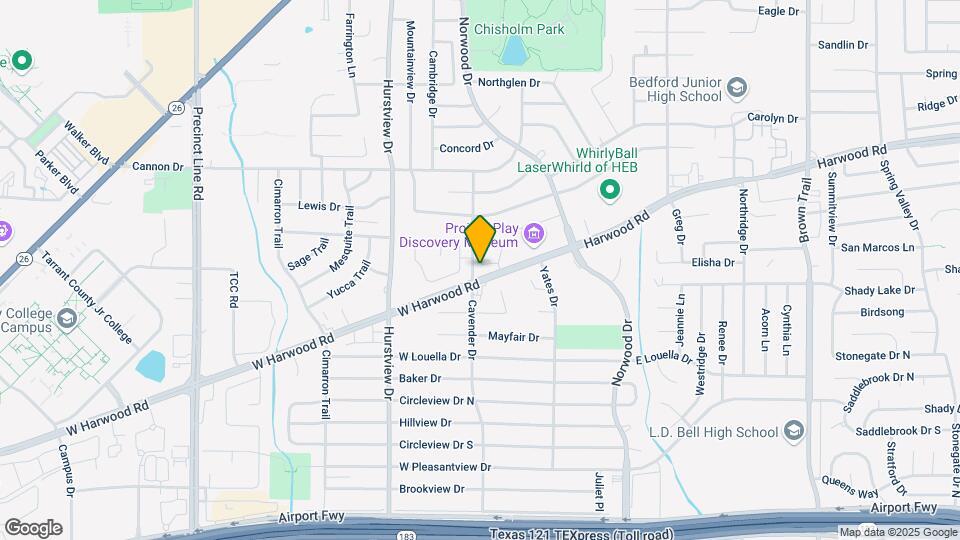 340 W Harwood Rd Map and Location Details