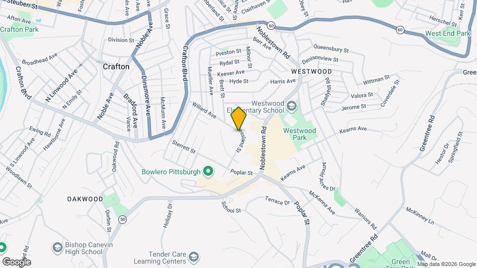 1425 Willoughby St Mapa y Detalles de la Ubicación