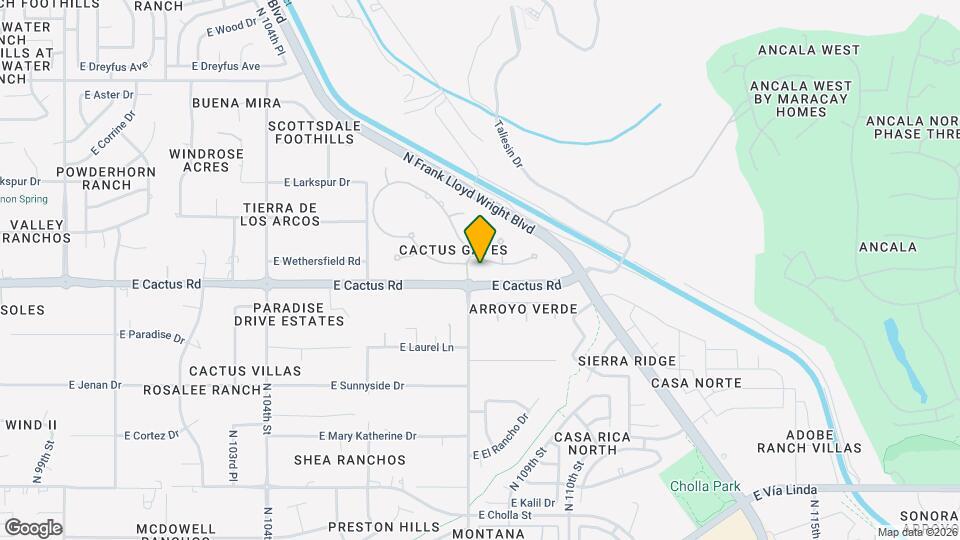 10800 E Cactus Rd Map and Location Details