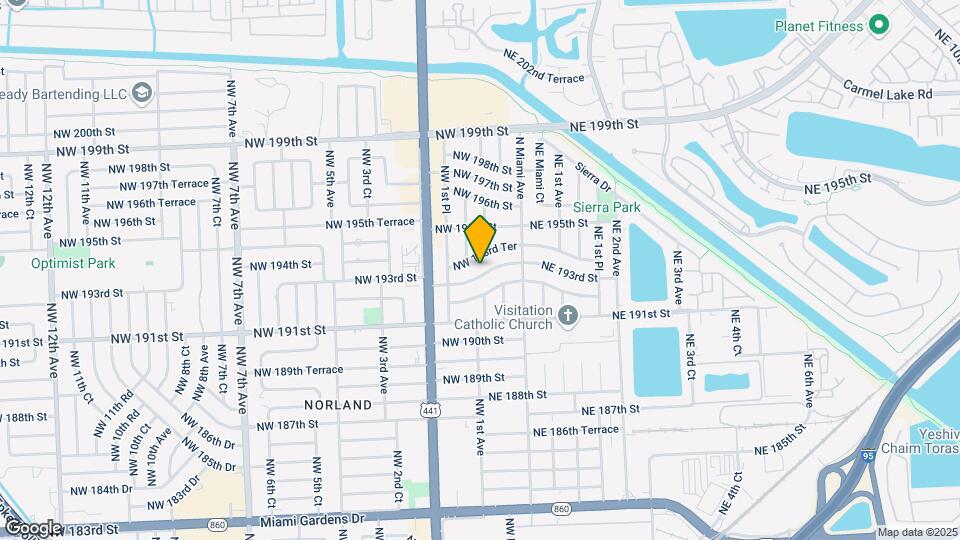 115 NW 193rd St Map and Location Details