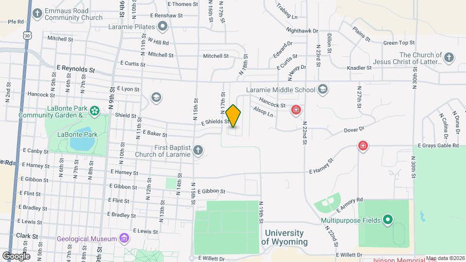 1080 N 18th St Map and Location Details