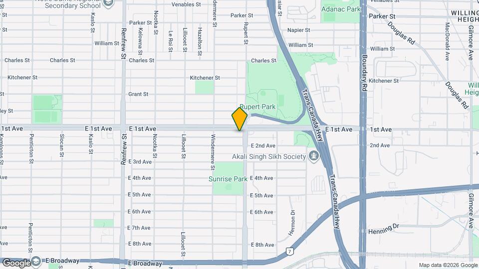 3282-3296 1st Av E Map and Location Details