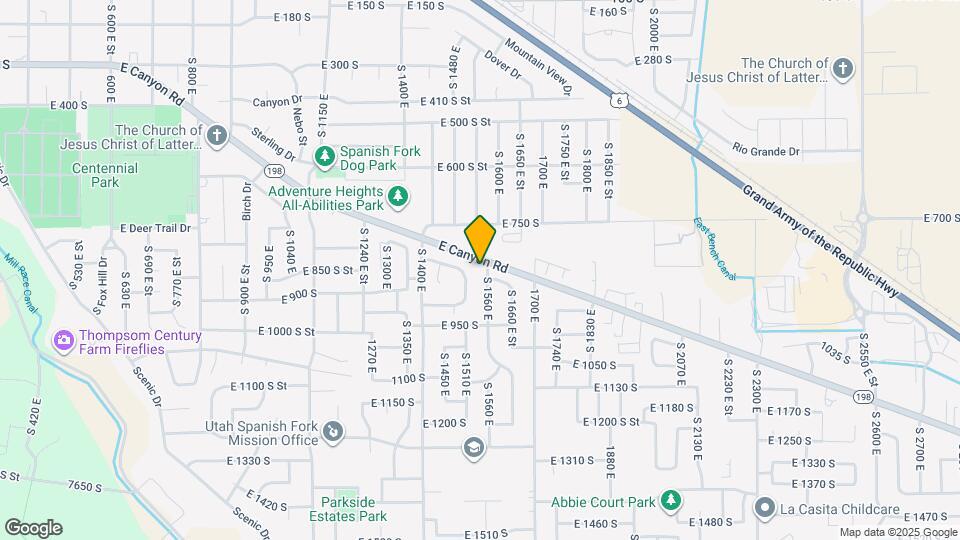 826 S 1560 E Map and Location Details