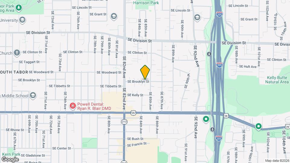 8439 SE Brooklyn St Map and Location Details