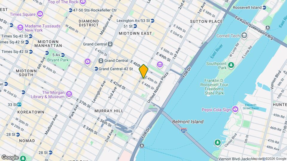 303 E 44th St Map and Location Details