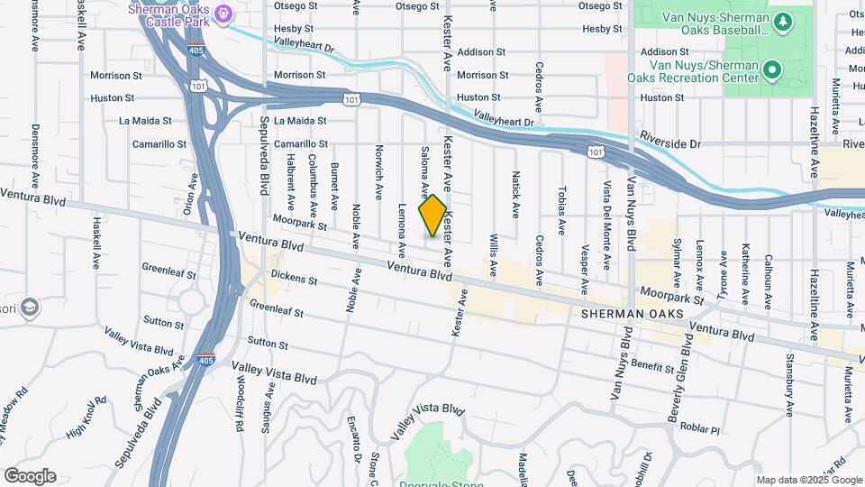 14923 Moorpark St Map and Location Details
