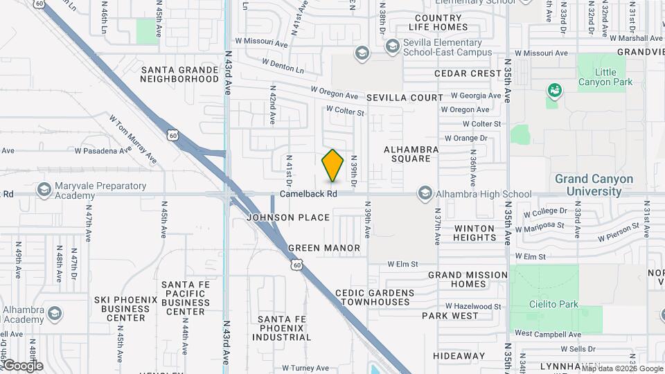3959 W Palomino Rd Map and Location Details