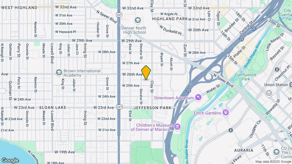 2725 W 25th Ave Map and Location Details