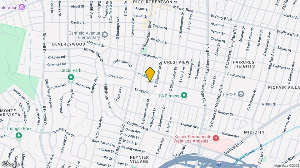1820 1/2 S Wooster St Mapa y Detalles de la Ubicación