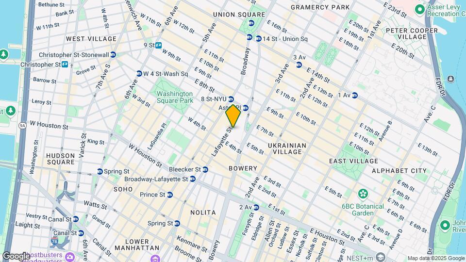 415 Lafayette St Mapa y Detalles de la Ubicación