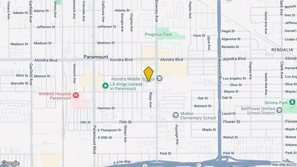 16211 Downey Ave Map and Location Details