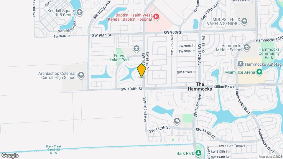 10273 SW 162nd Ct Map and Location Details