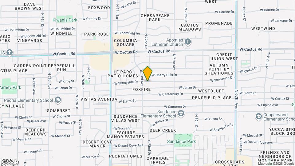 7237 W Sunnyside Dr Map and Location Details