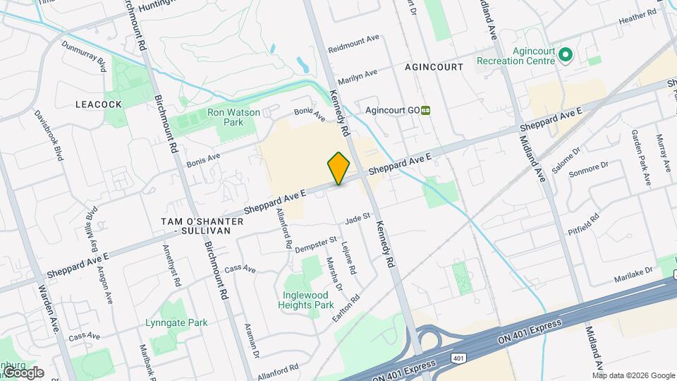 3875 Sheppard Avenue East Map and Location Details