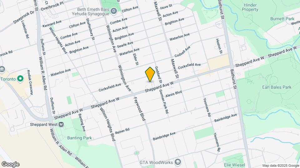 800-800 Sheppard Ave W Map and Location Details