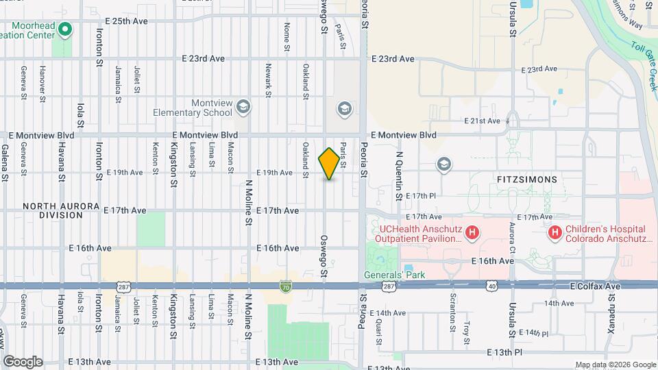 1764 Oswego St Map and Location Details