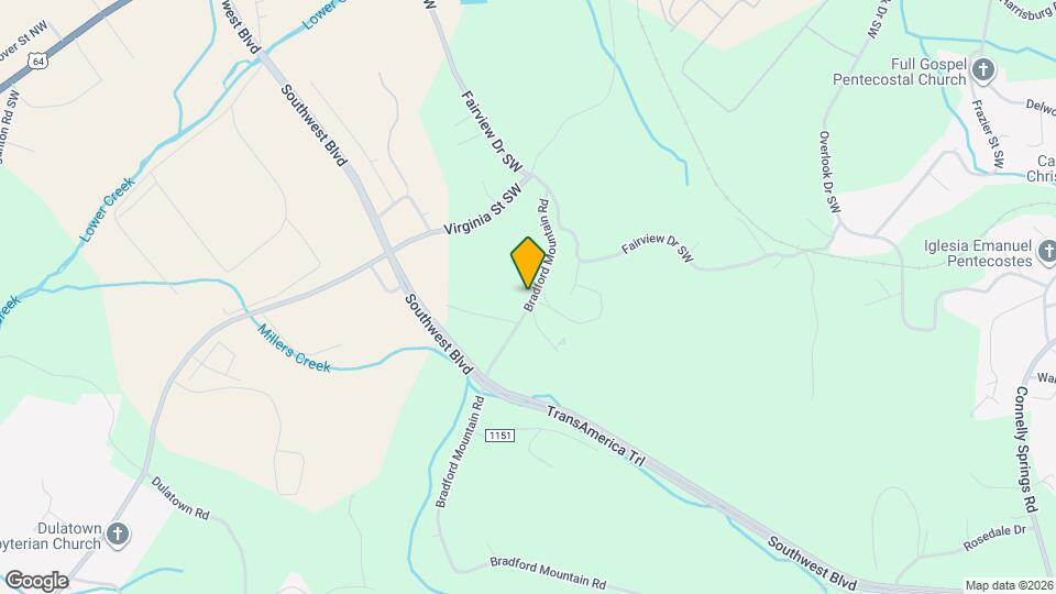 1164 Bradford Mountain Rd Map and Location Details